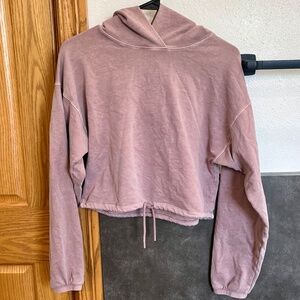 Aritzia Babaton Weekender Crop Hoodie in Shadow Mauve Size Extra Small XS